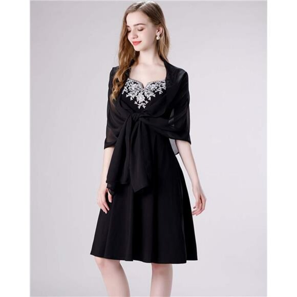 Chiffon Shawl Wrap Soft Lightweight Scarf for Women Wedding Evening Dress - Picture 5 of 7